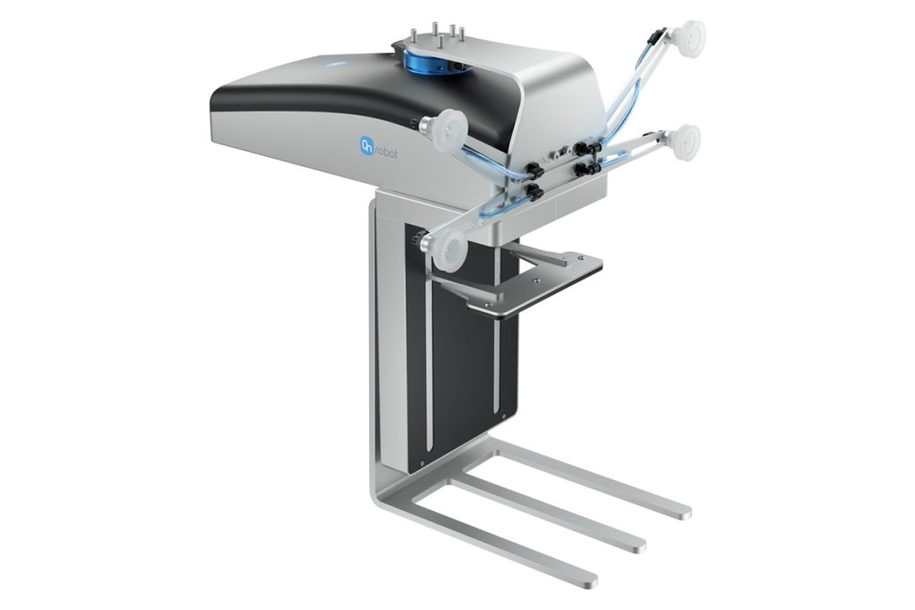 Intelligent electric fork palletising gripper with cups from OnRobot